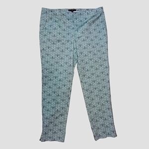 Dragonfly Print Stretch Pants Side Zip